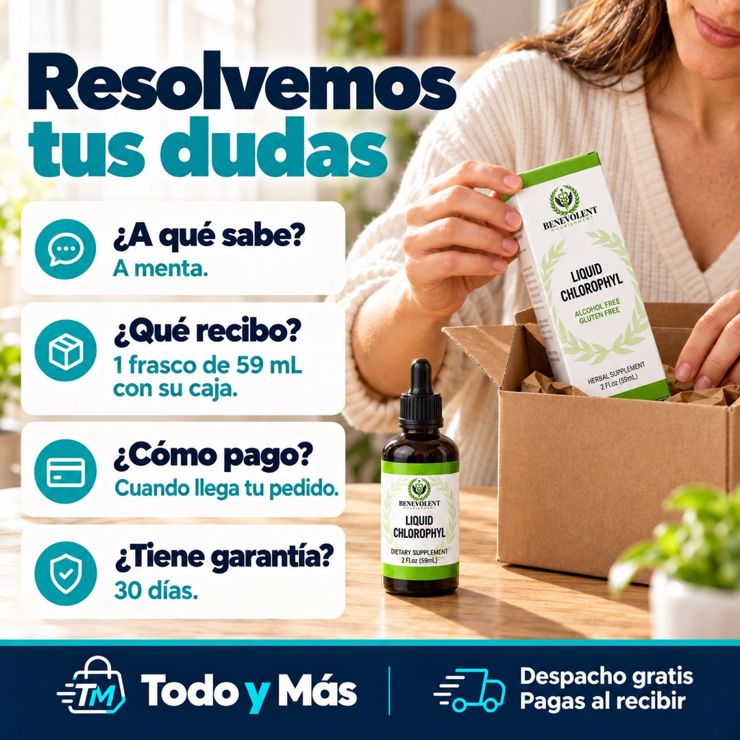 Clorofila Líquida Benevolent x 59 ml – Bienestar y Vitalidad