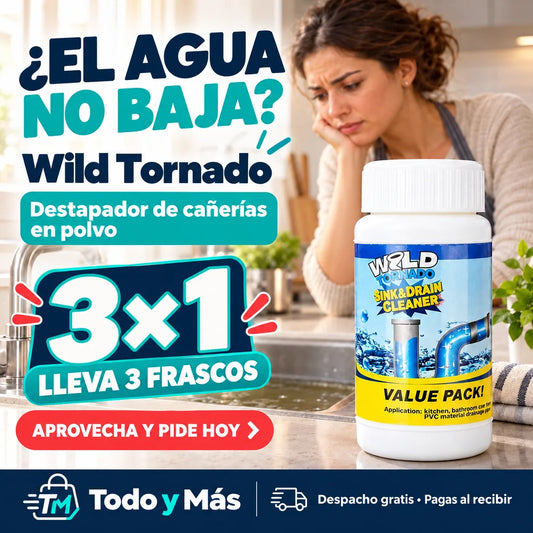 WILD TORNADO - Destapador de cañerias en polvo
