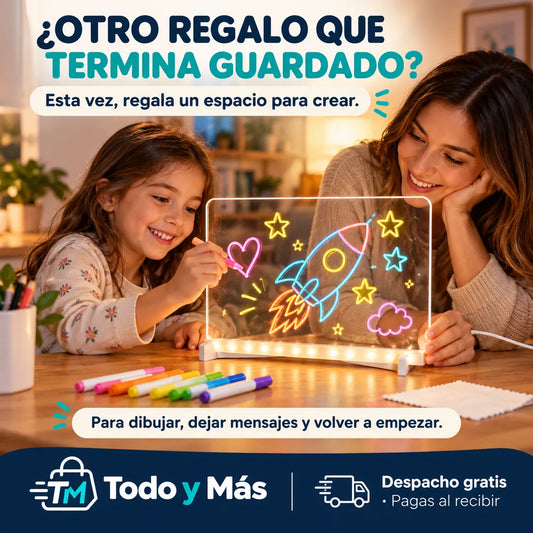 Pizarra Led Magica - Dibuja, borra y vuelve a crear