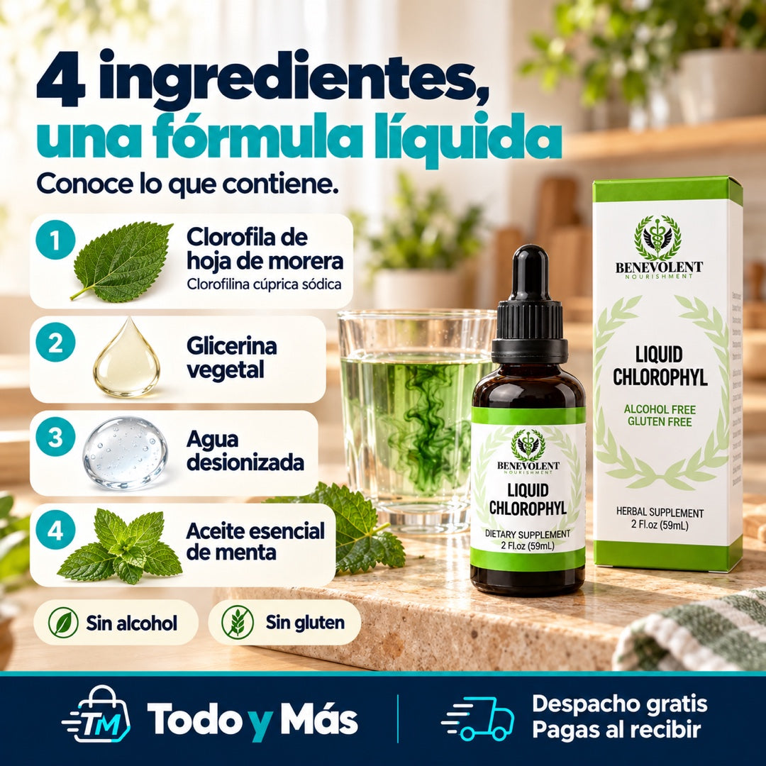Clorofila Líquida Benevolent x 59 ml – Bienestar y Vitalidad