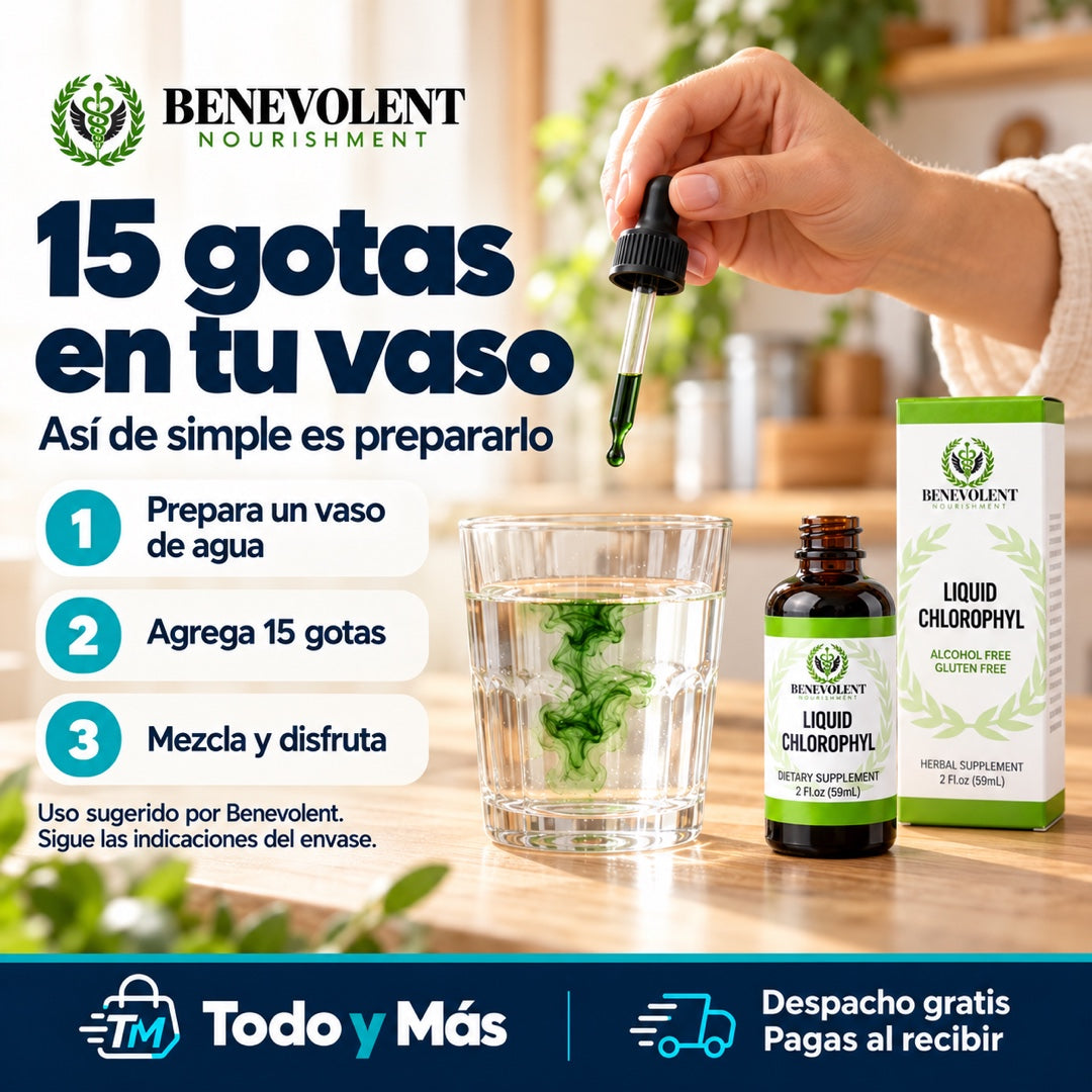 Clorofila Líquida Benevolent x 59 ml – Bienestar y Vitalidad