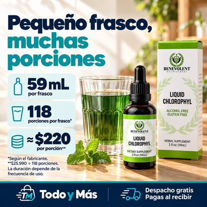 Clorofila Líquida Benevolent x 59 ml – Bienestar y Vitalidad