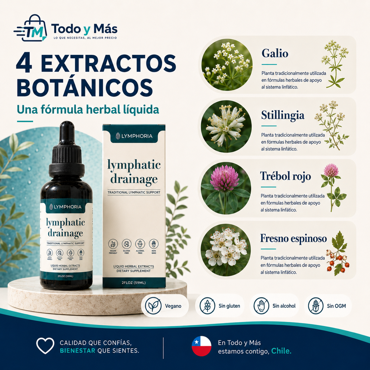 Gotas Lymphoria Drenaje Linfático x 59 ml – Equilibrio y Bienestar