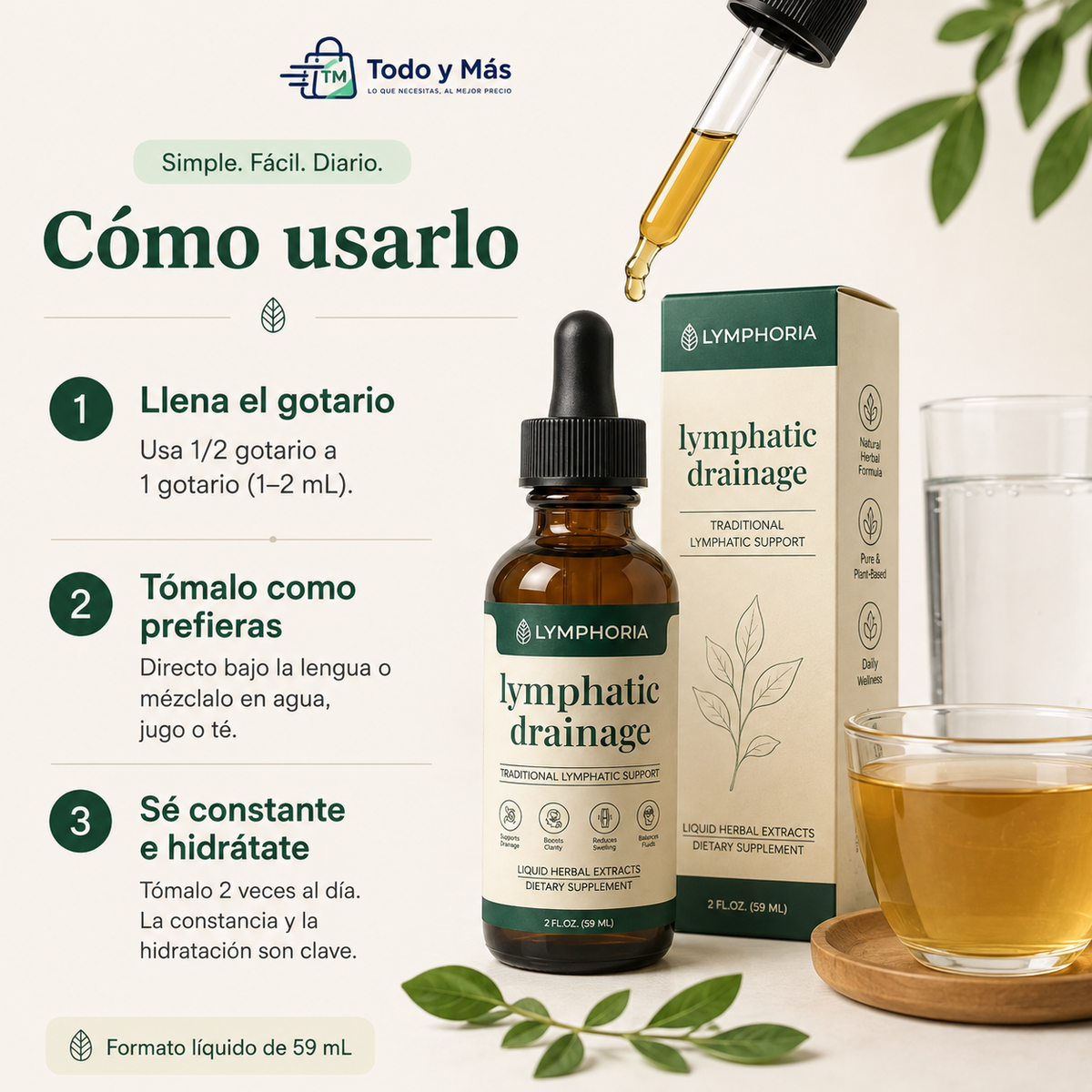 Gotas Lymphoria Drenaje Linfático x 59 ml – Equilibrio y Bienestar