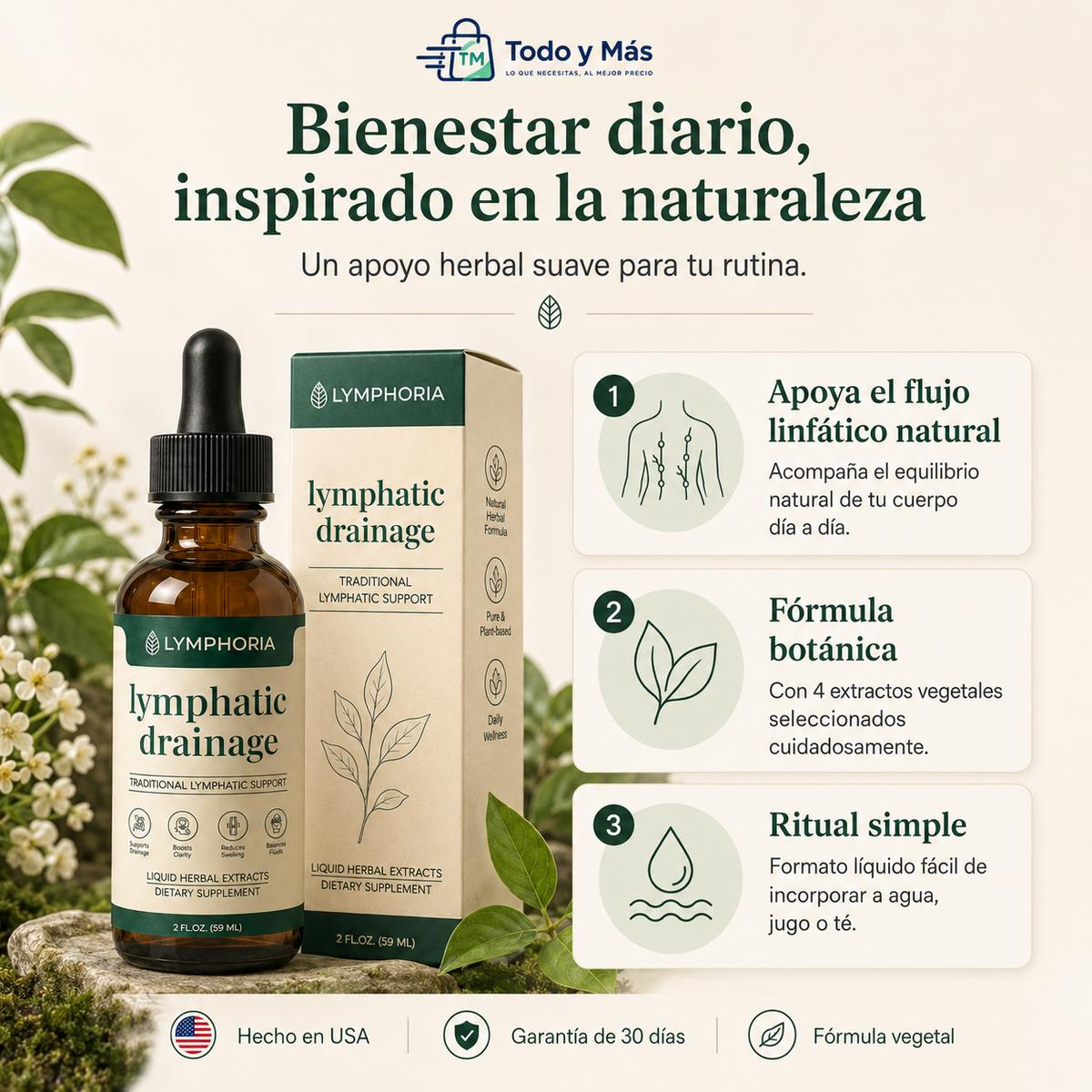 Gotas Lymphoria Drenaje Linfático x 59 ml – Equilibrio y Bienestar