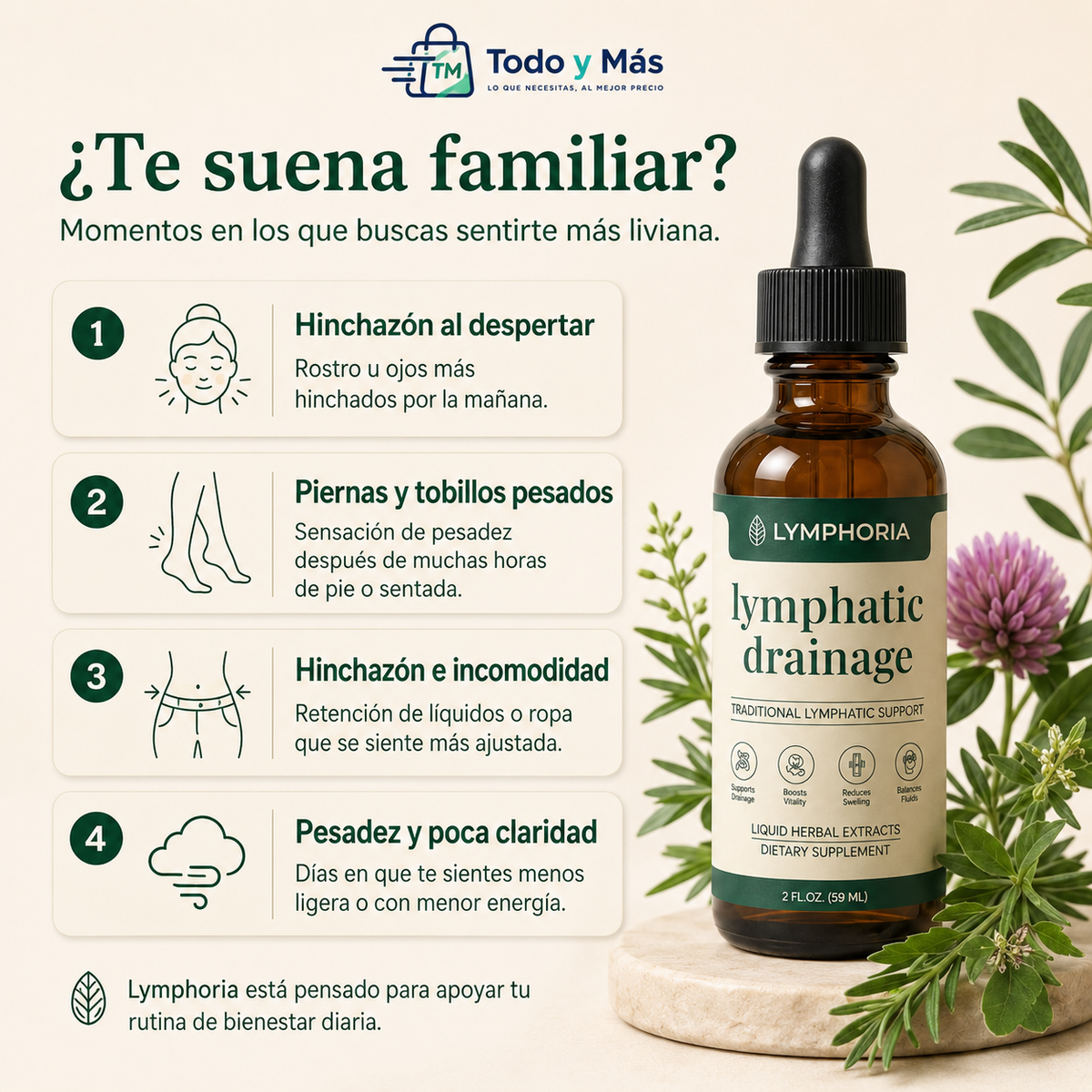Gotas Lymphoria Drenaje Linfático x 59 ml – Equilibrio y Bienestar
