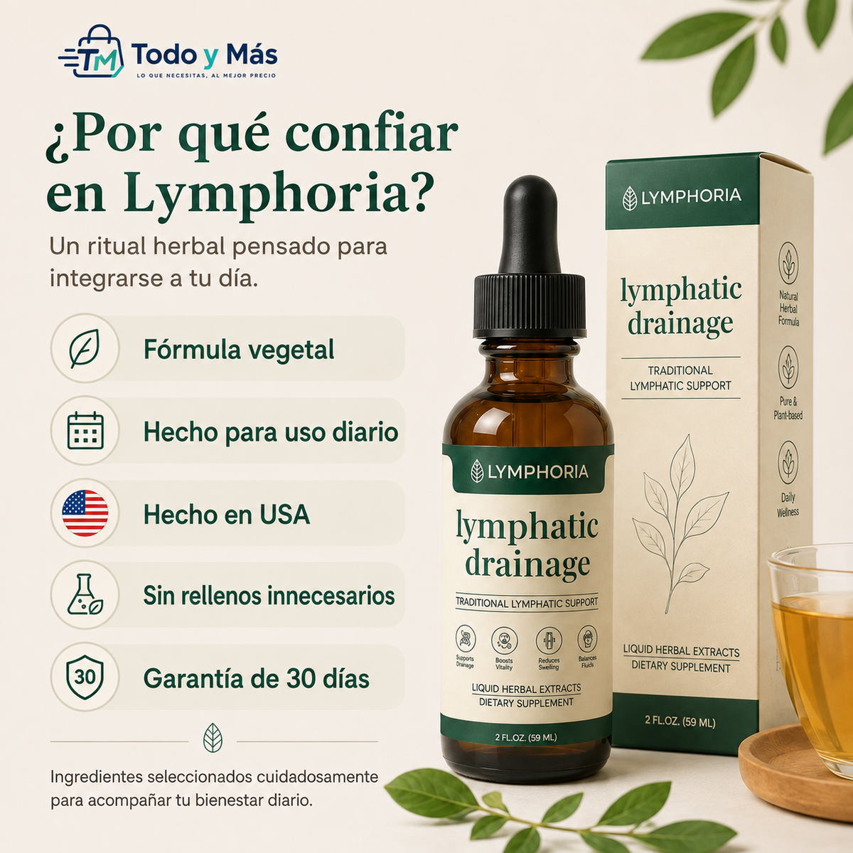 Gotas Lymphoria Drenaje Linfático x 59 ml – Equilibrio y Bienestar